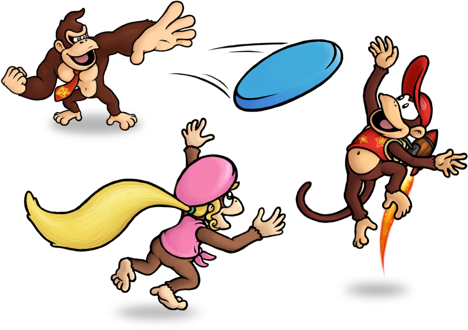 Donkey Kong Frisbee By Mattdog1000000 - Deviantart Diddy Kong (1024x727)