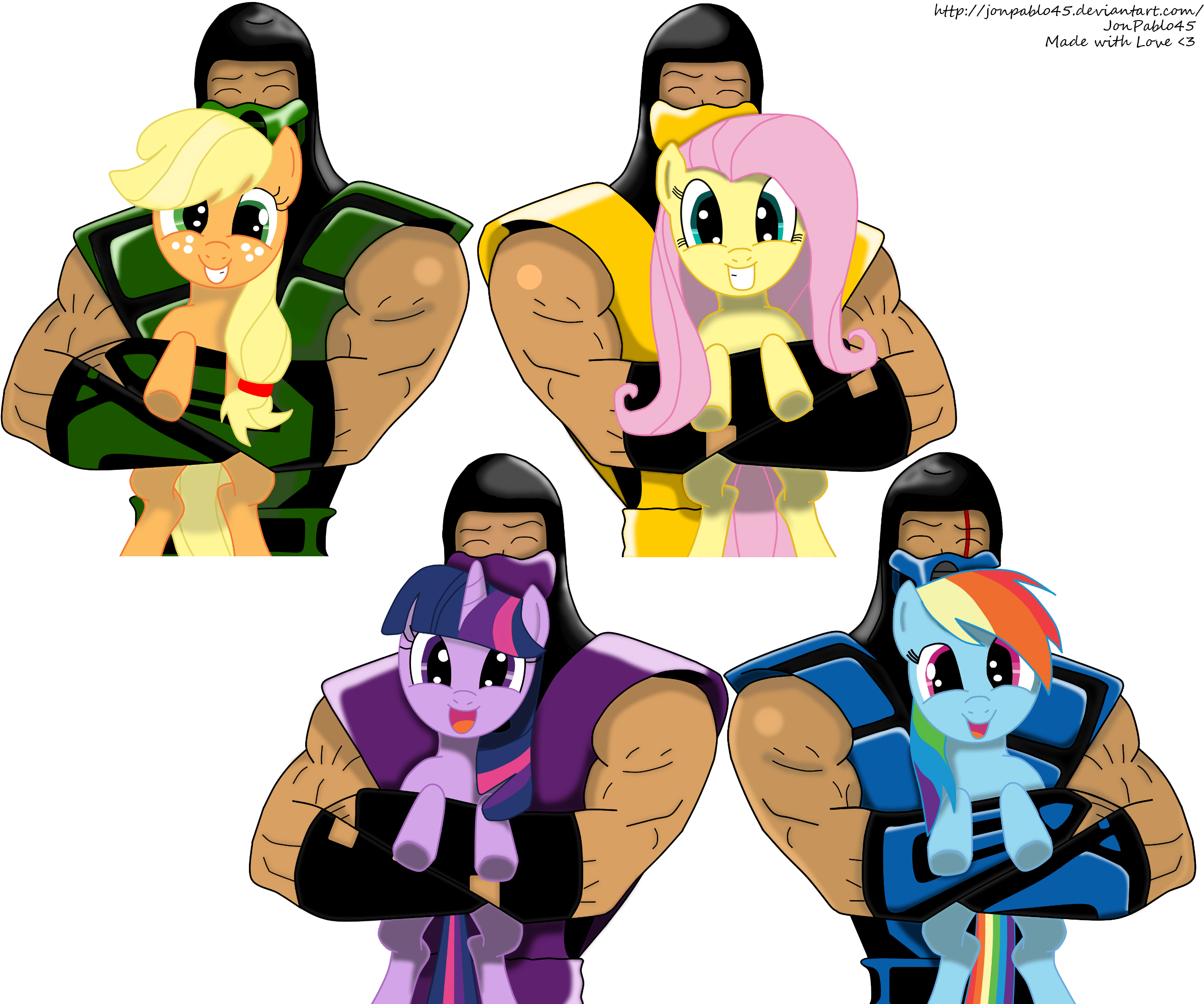 Ttp - //jonpablo45 - Deviantart - Com Made With Love - Mlp Mortal Kombat Crossover (2422x2000)