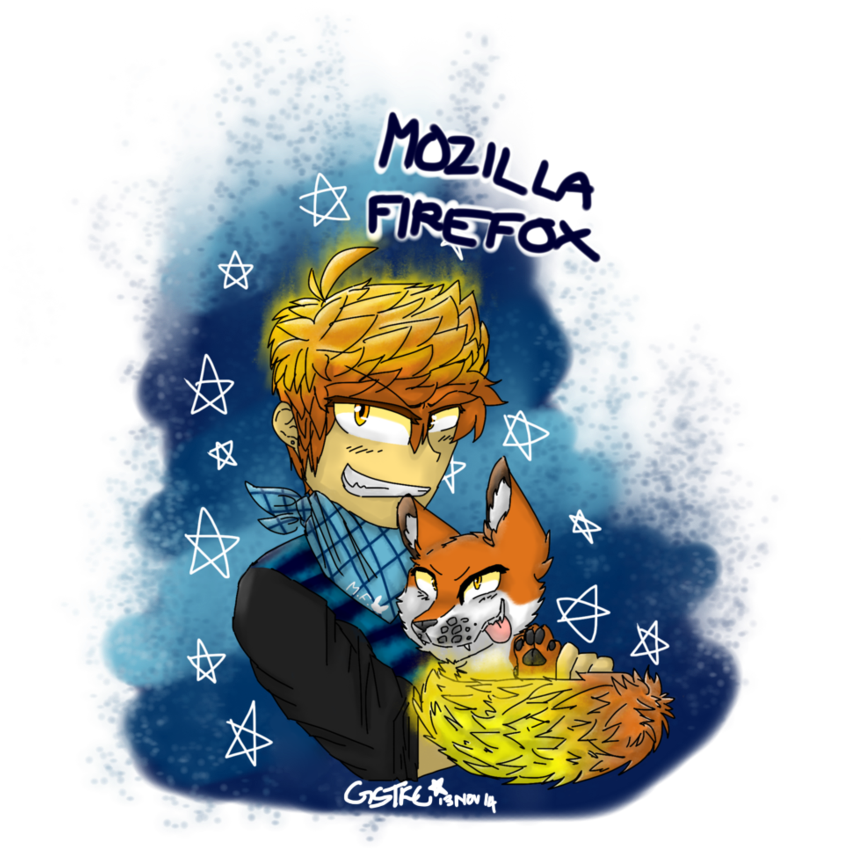 Mozilla Firefox Human Ver - Cartoon (900x875)