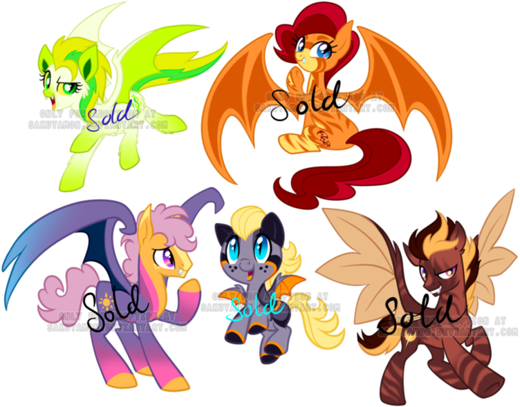 Bat Pony Adoptables1 By Sakuyamon - Pony (800x601)