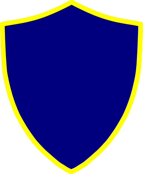 Yellow Shield Clip Art At Clker - Emblem (492x598)