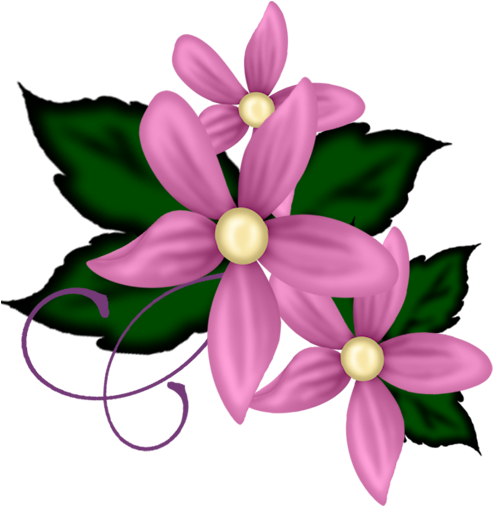 Tiny Flowers - Flor Rosa Em Png (581x581)