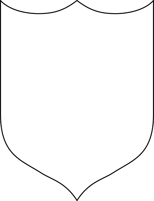 Knight Shield Template For Kids - Shield With Four Quadrants (492x640)