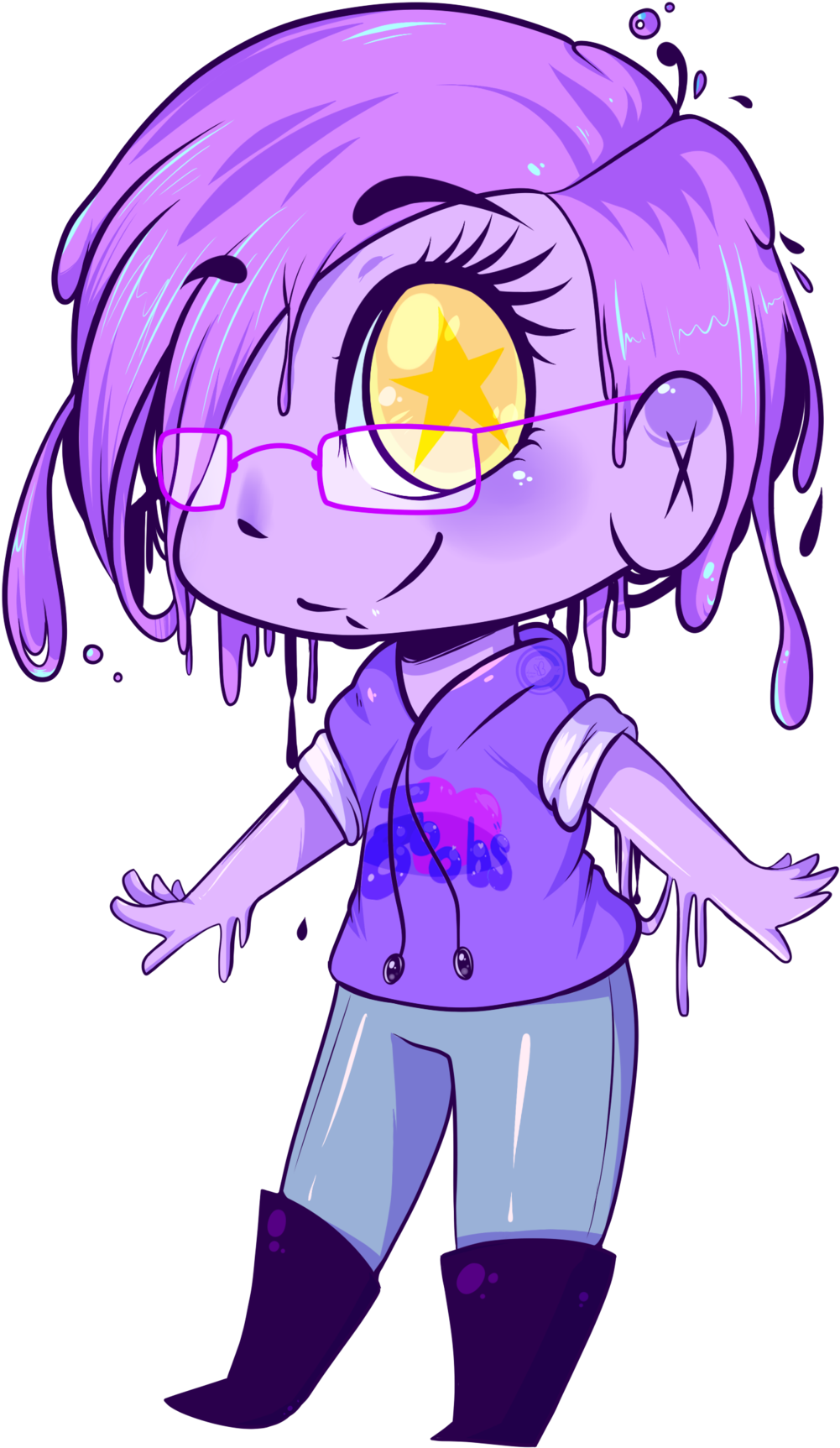 Slime Girl Heather - Cartoon (1024x1858)