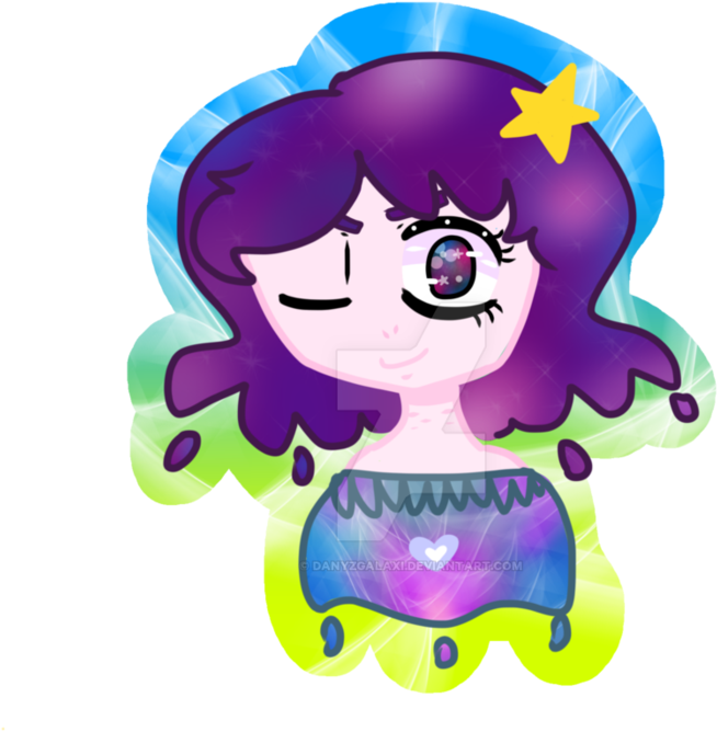 Galaxy Girl By Danyzgalaxi - Cartoon (894x894)