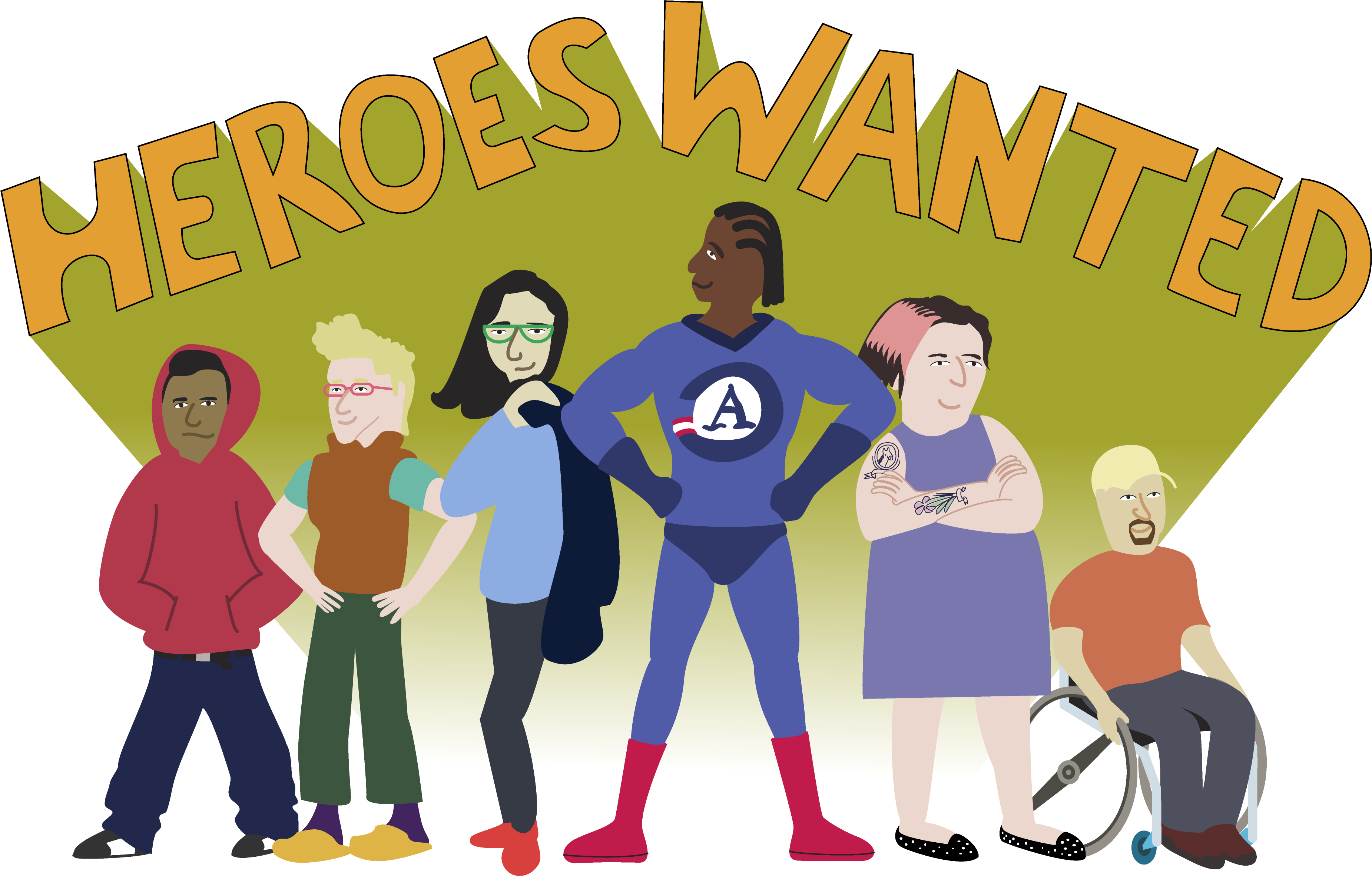 Cartoon Of National Service Members As Superheroes - Social Group (3754x2479)