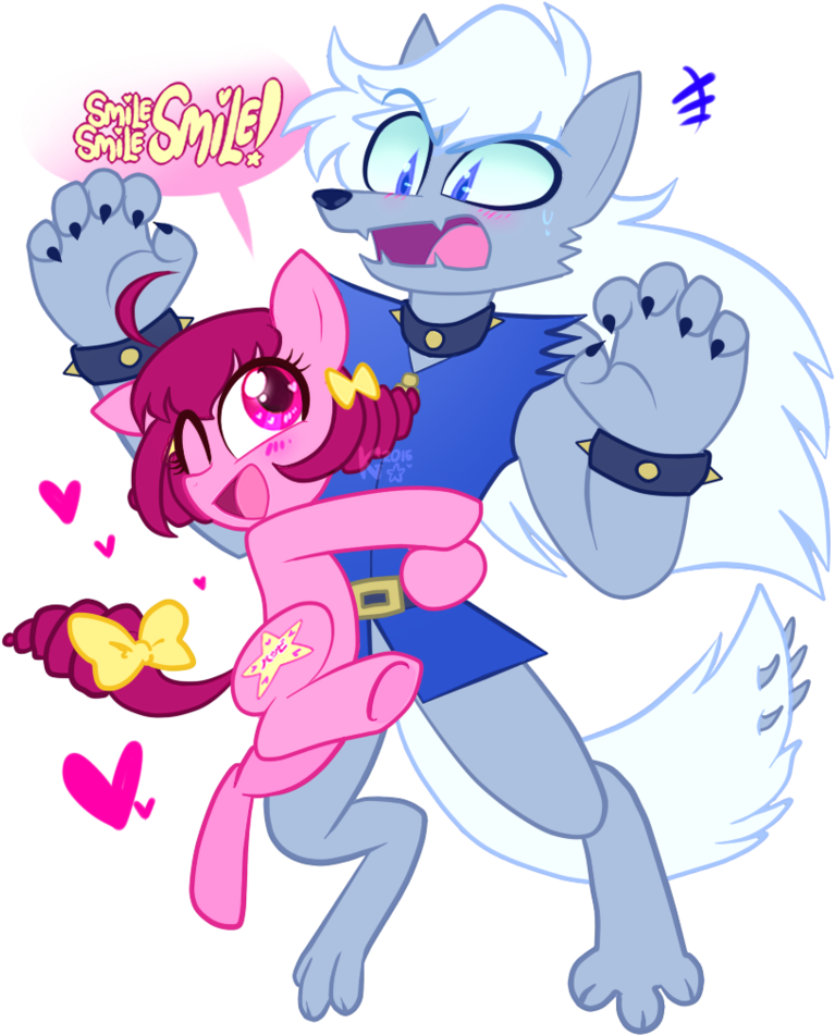 Oh No Cartoon Horses And A Dawg By Katelynntheg - Smile Pretty Cure Wolfrun (800x970)