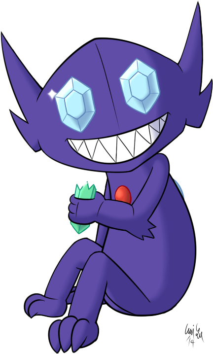 Sableye Drawing By Katonator - Cartoon (443x725)