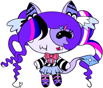 By Girl-bat - Cartoon (400x358)