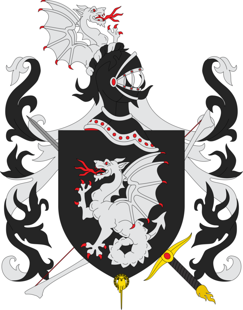 Coat Of Arms Of Brynden Rivers By Alb-burguete - Dragon Coat Of Arms (791x1010)