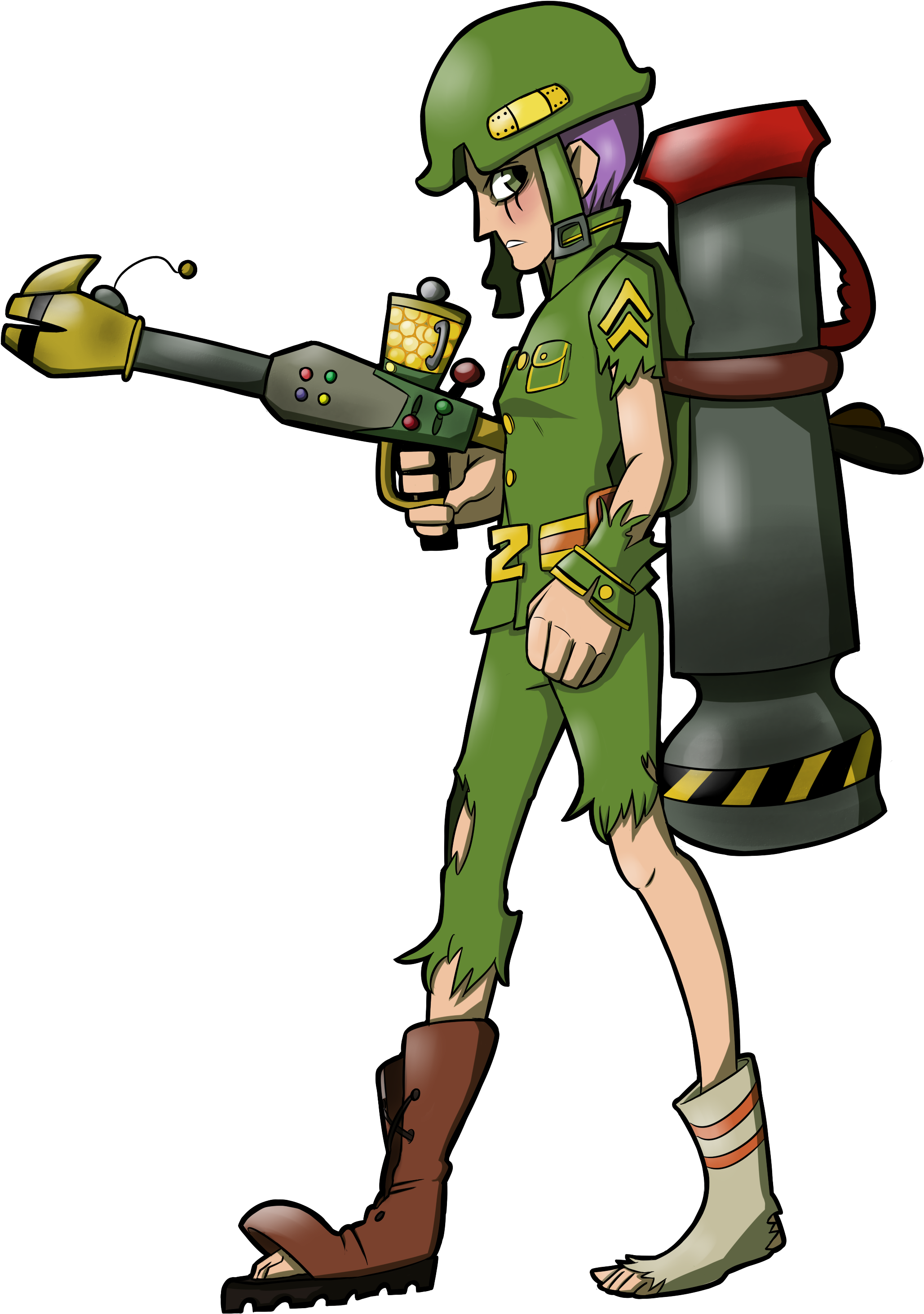 Garden Warfare 2 Soldier Clip Art - Plants Vs Zombies Foot Soldier (2181x3219)