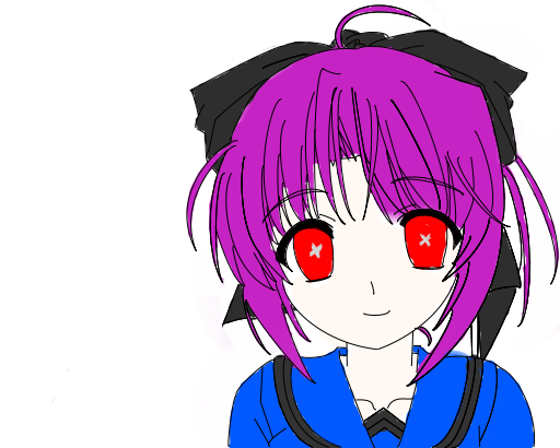 Anime Girl Lineart Colored By Xxhatsunemikuxdxx - Cartoon (512x410)