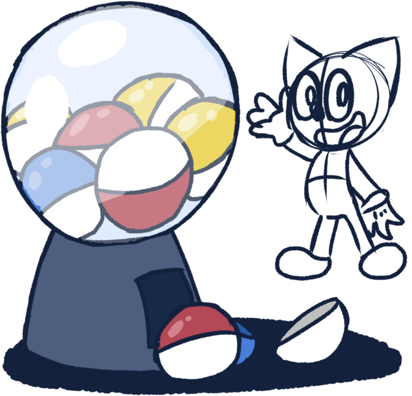 Open Gachapon Machine By Pencil-zombie - Cartoon (923x865)