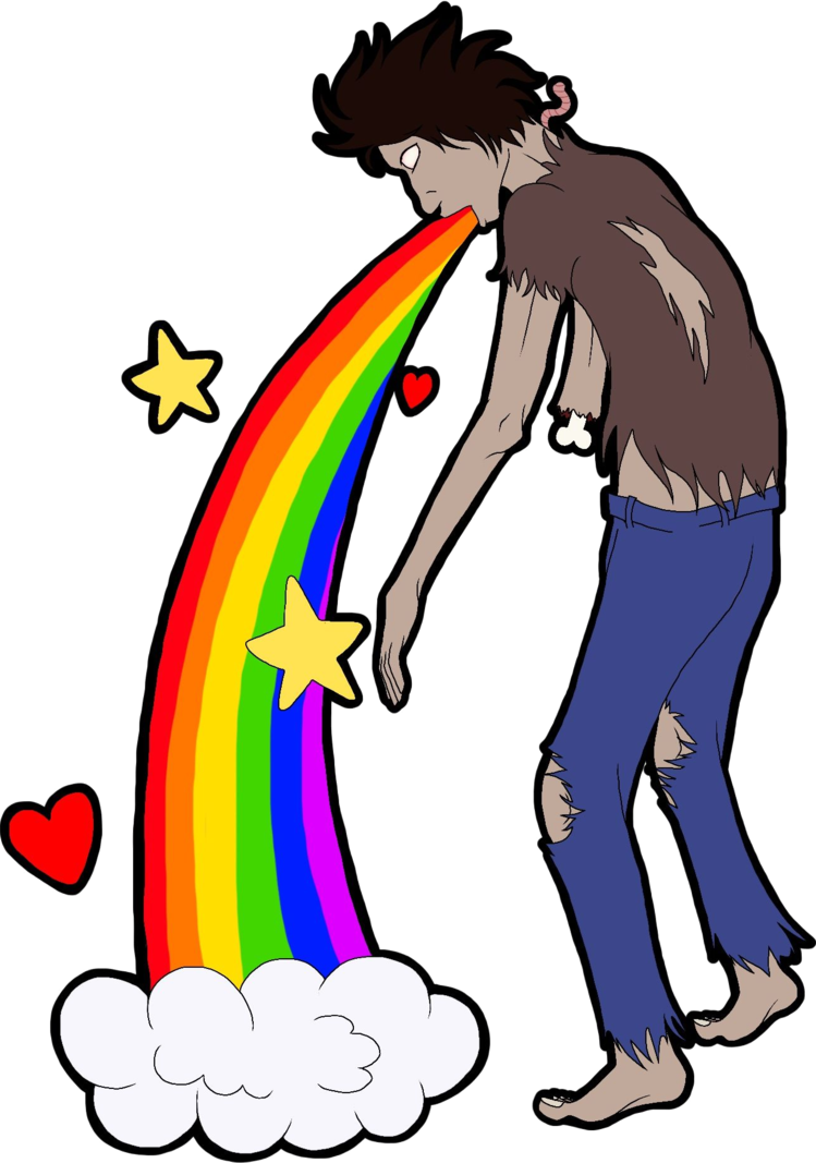 Zombie Puking Rainbows For Emilyof1999 By Cometkilljoy6661 - Zombie Puking Rainbows (749x1067)
