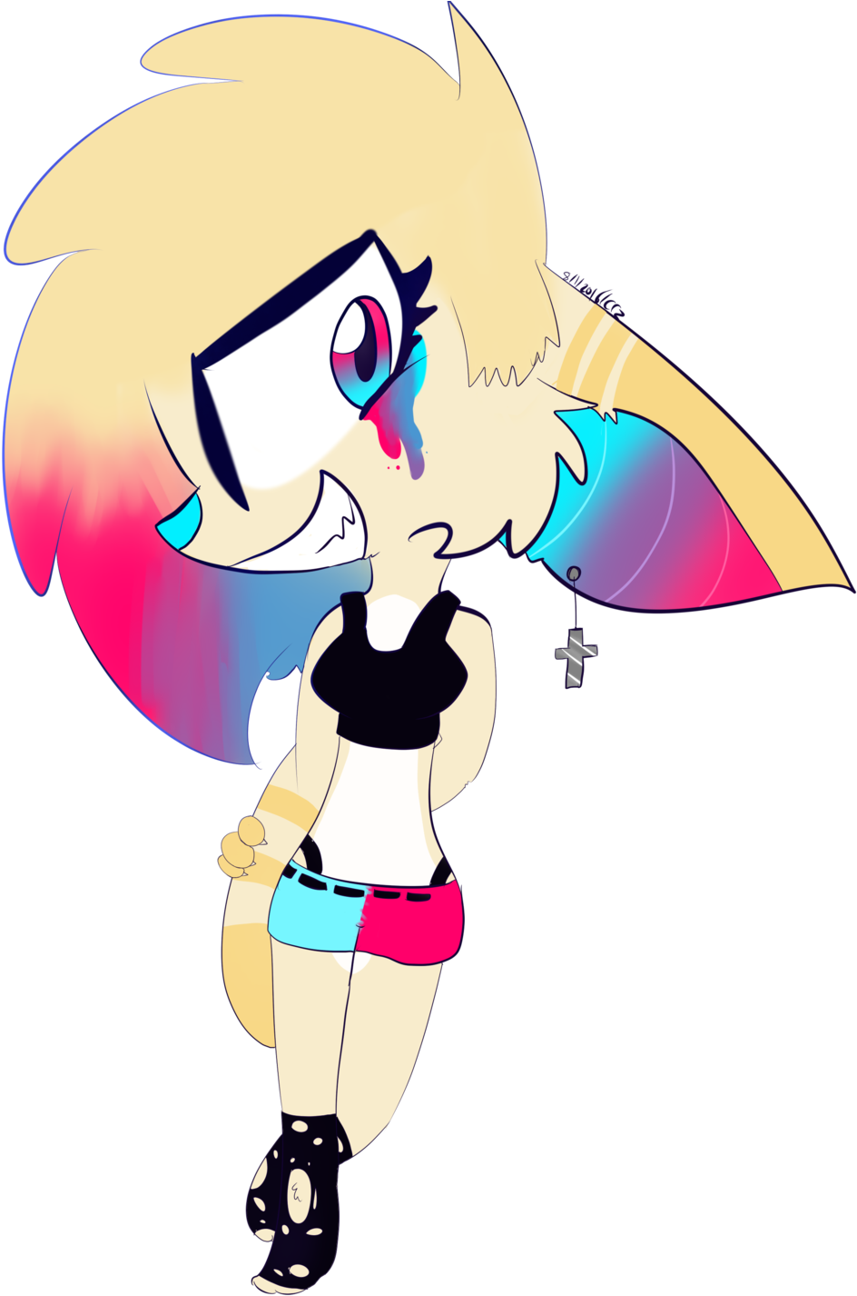 Hey It's A Commission By Crazy Rainbow Zombie - Cartoon (1024x1465)