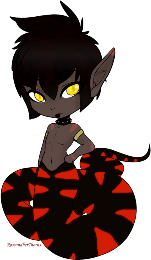 Naga Boy Adopt~ Sold By Roseandherthorns - Cartoon (766x1044)
