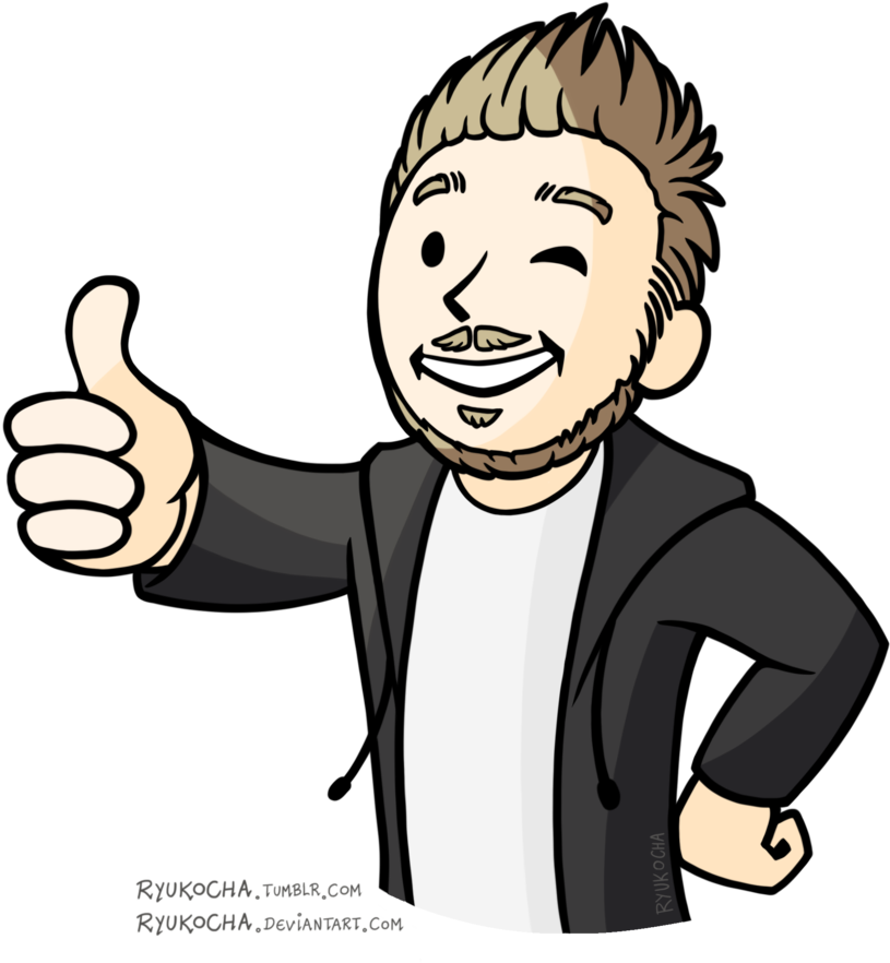 Vault Dark By Ryukocha - Vault Boy With Beard (900x900)