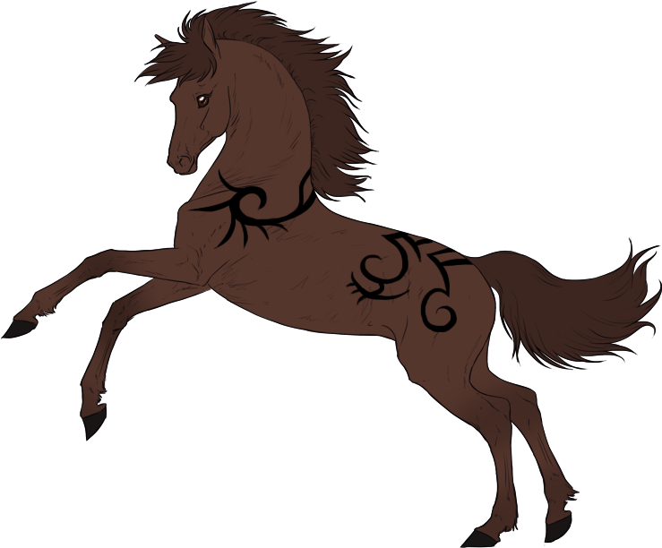 Stripes Creates Stripes And/or Gradients In The Mane/tail - Mane (805x683)