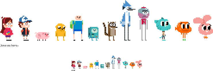 Cartoon Pixel By Junawashere - Cartoon Network Pixel Art (800x300)