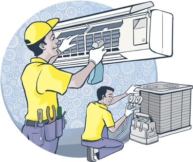 Ac Repairing Service1 - Good Air Conditioner Cartoon (550x346)