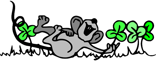 Mouse, Cartoon, Cute, Irish, Playing, Laughing - Free Clipart March (640x320)