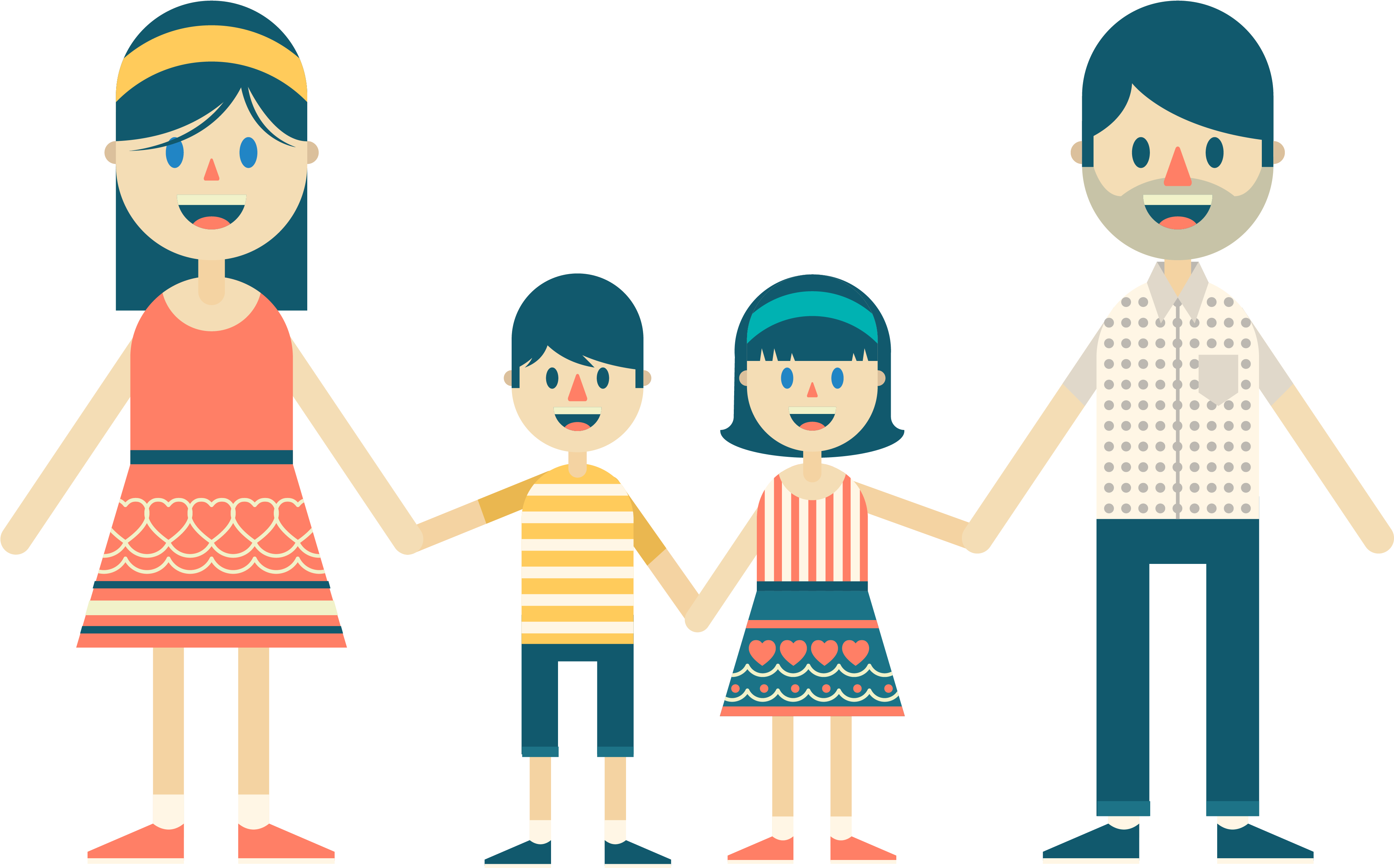 Illustration - Vector Family - Illustration Of Family Holding Hands Png (4167x4167)