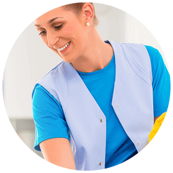 Cleaning Lady Smiling - Cleaning Lady (349x348)