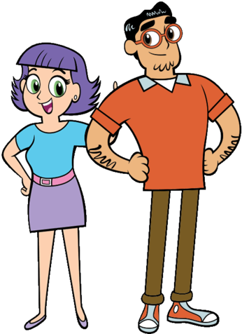 Pin Mom Clipart Png - Mom And Dad Cartoon (360x480)