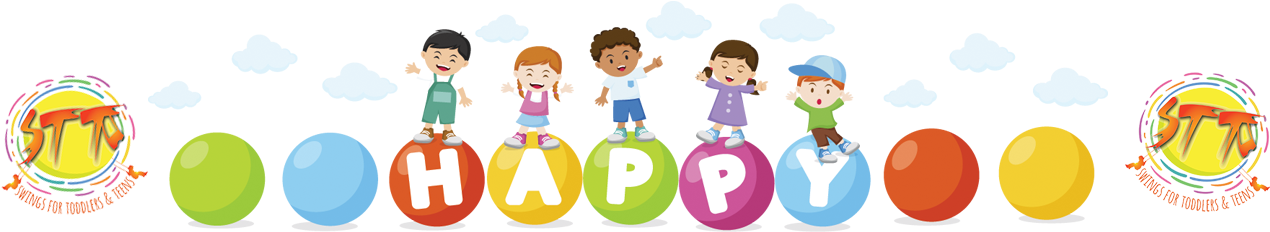 Stt Swings Happy Kids Divider - Playground (1500x340)
