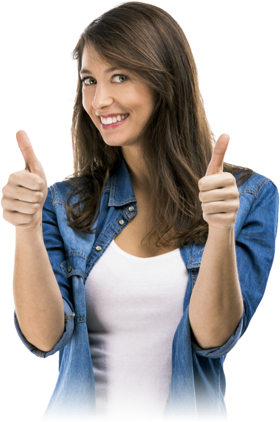 Commercial Cleaning Maid Service Cleaner Janitor - Girl Thumbs Up Png (683x1024)