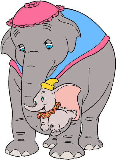 Mother's Day Clipart Indian Mom - Mrs Jumbo And Dumbo (400x540)