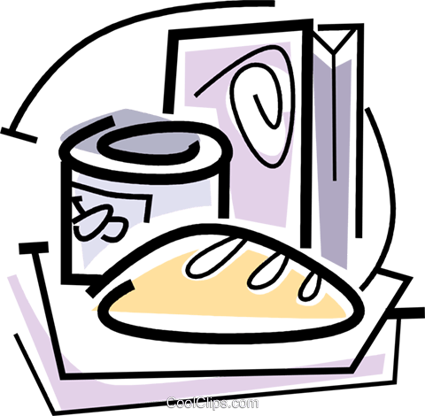 Bread Canned Goods And Cereal Royalty Free Vector Clip - Bread Canned Goods And Cereal Royalty Free Vector Clip (480x470)
