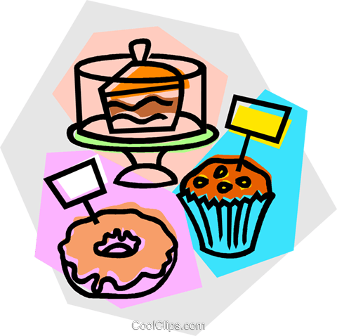 Baked Goods For Sale Royalty Free Vector Clip Art Illustration - Clip Art Baked Goods (480x478)