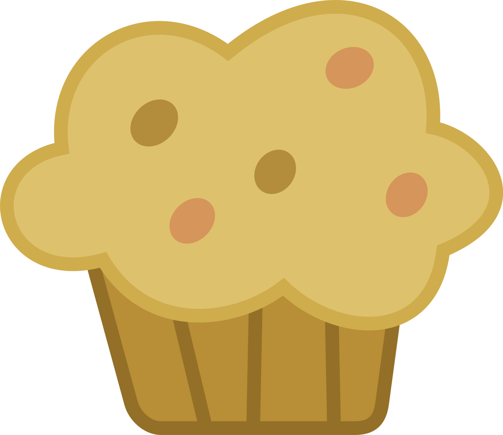 Muffins - Cartoon Muffin Transparent (1600x1384)