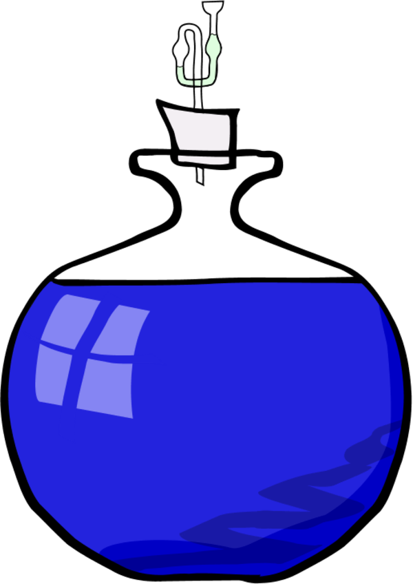 Wine Bottle Closed With Corck - Flask (600x848)