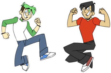 Stickers Available On My Redbubble Store Here @therealjacksepticeye - Septiplier Pics By Cartoonjunkie (500x309)