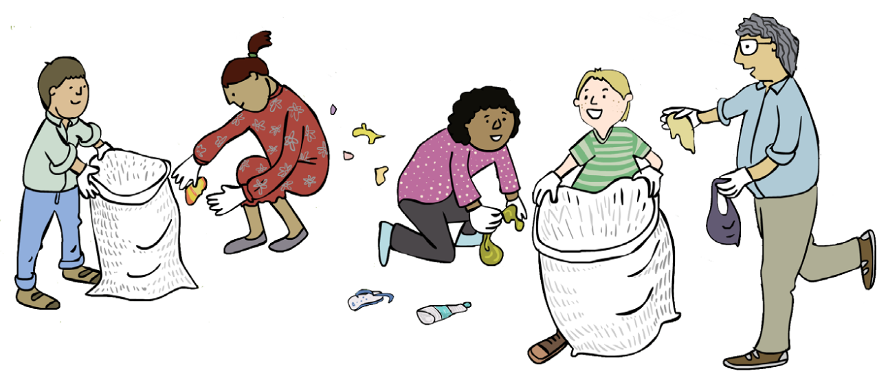 Litter Clean Up Wasteless - Pick Up Litter Clipart (1276x540)