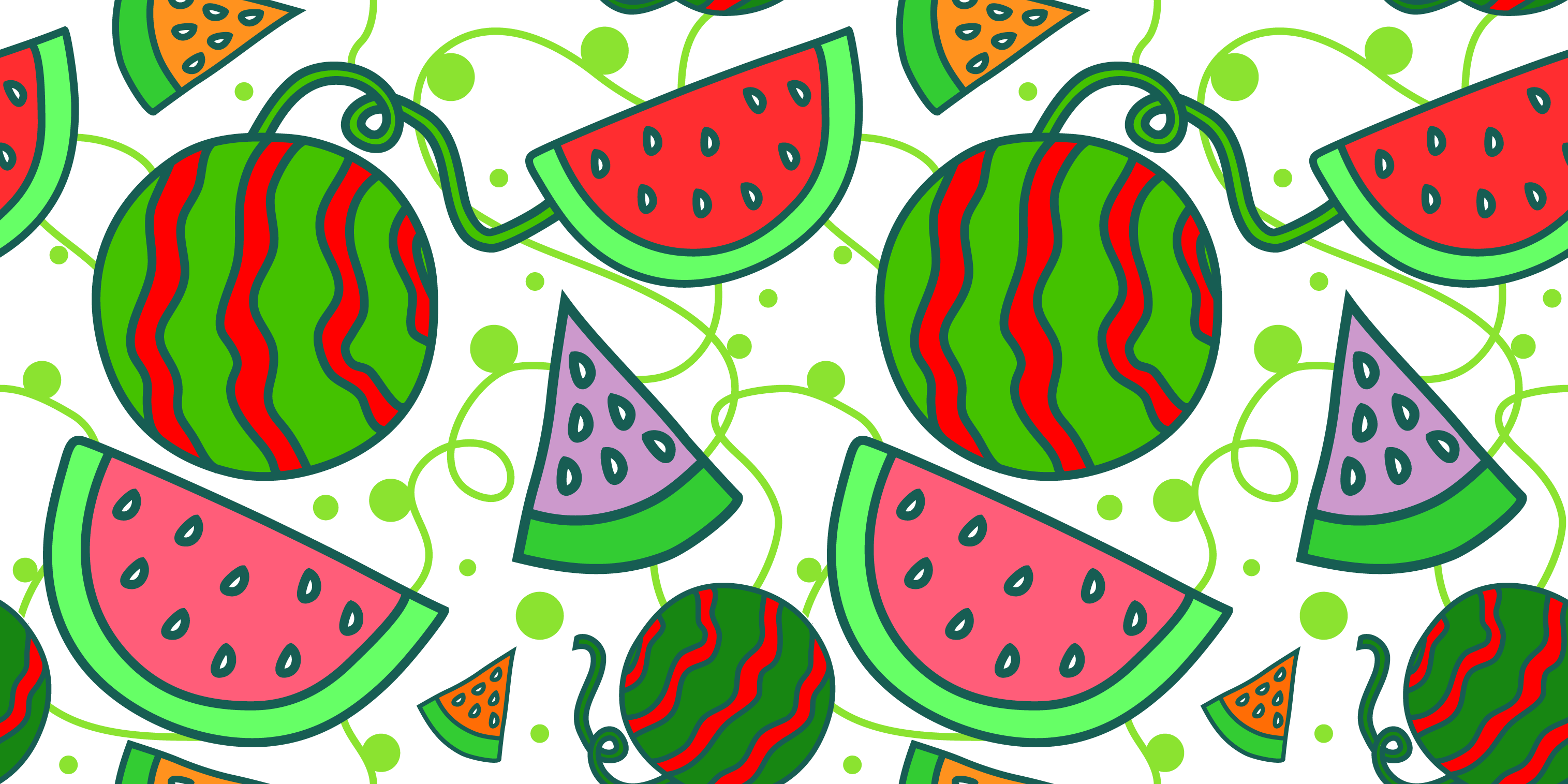 Watermelon Cartoon Clip Art - Clip Art (3030x1515)