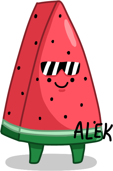 Watermelon With Sunglasses By Animobirb - Watermelon (446x622)