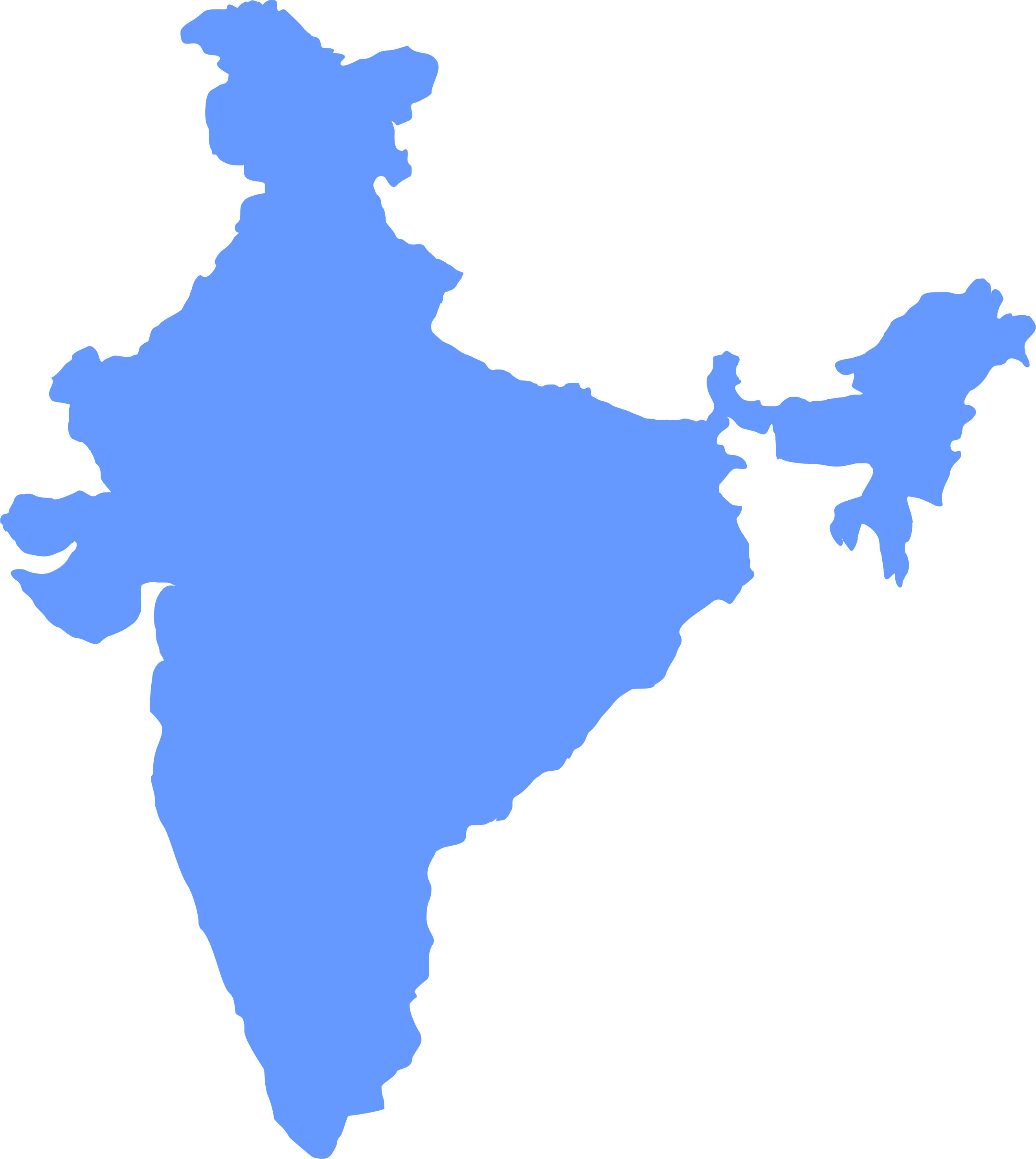 India World Map Clip Art - India Map Black (2636x2949)