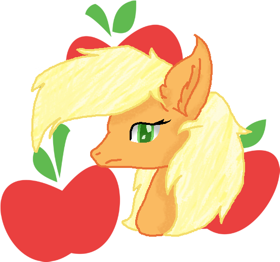 Applejack By Sunset Watermelon - Cartoon (601x578)