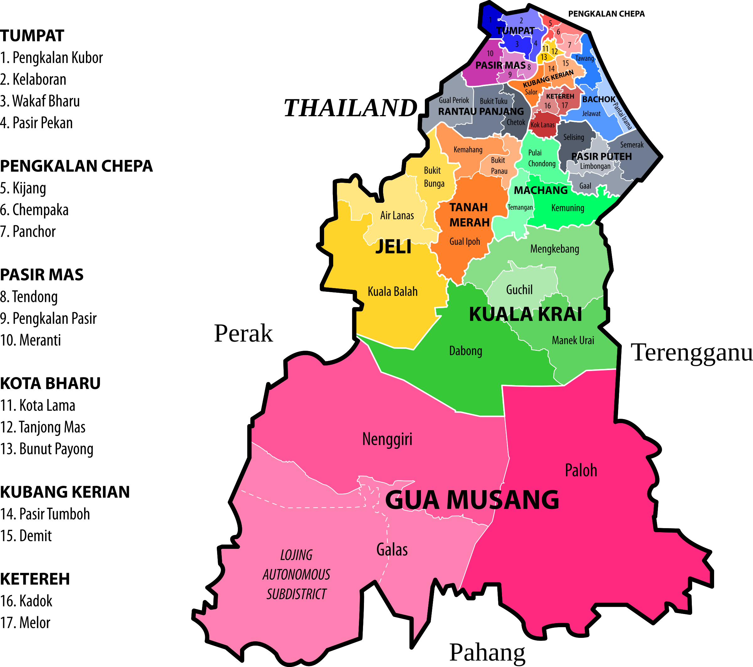 Big Image - Map Of Kelantan (2400x2128)