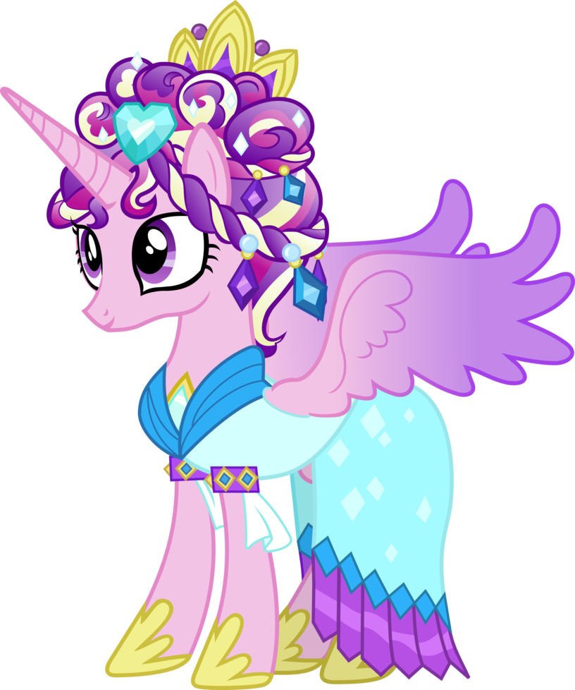 Cadance Royal Crystal Mane By Rolin11 - My Little Pony Cadance Dress (816x978)