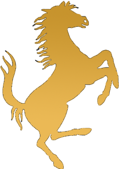 Gold Horse Logo Png (358x350)