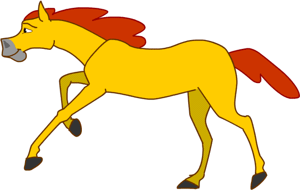 Horse Run Cycle Gif By Zaxlin - Cartoon Running Horse Gif (750x545)