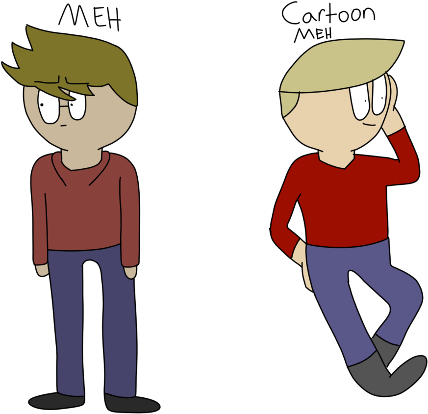 Meh Vs Cartoon Meh By Thenormalguy11 Meh Vs Cartoon - Digital Art (1024x945)
