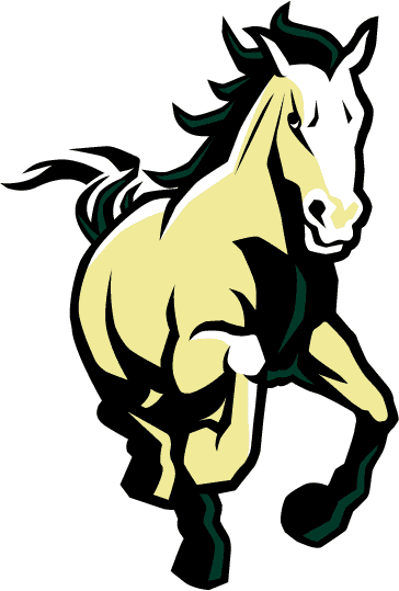 Cal Poly Mustangs Alternate Logo Iron On Sticker - Cal Poly Mustangs Logo (364x539)