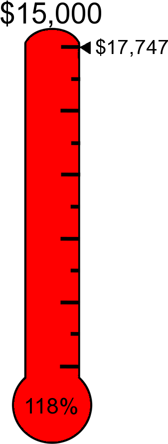 #ff0000 Raised $17,747 Towards The $15,000 Target - United Way (458x889)