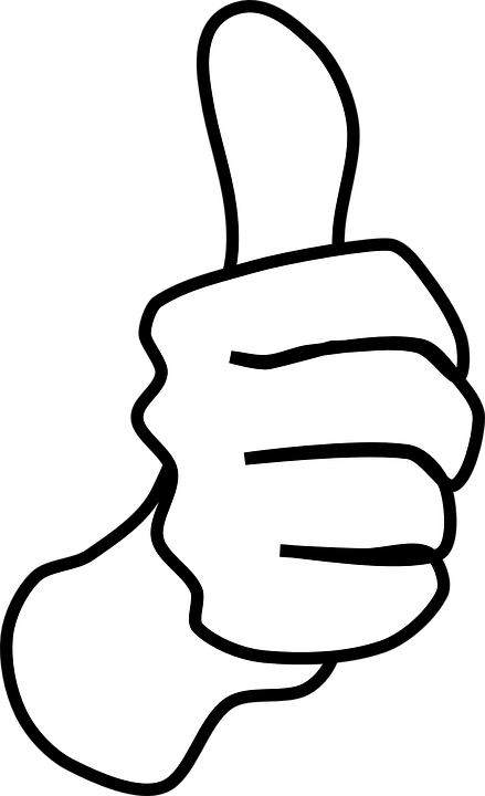 Thumbs Up Illustration 26, Buy Clip Art - Thumb Finger Clipart (439x720)