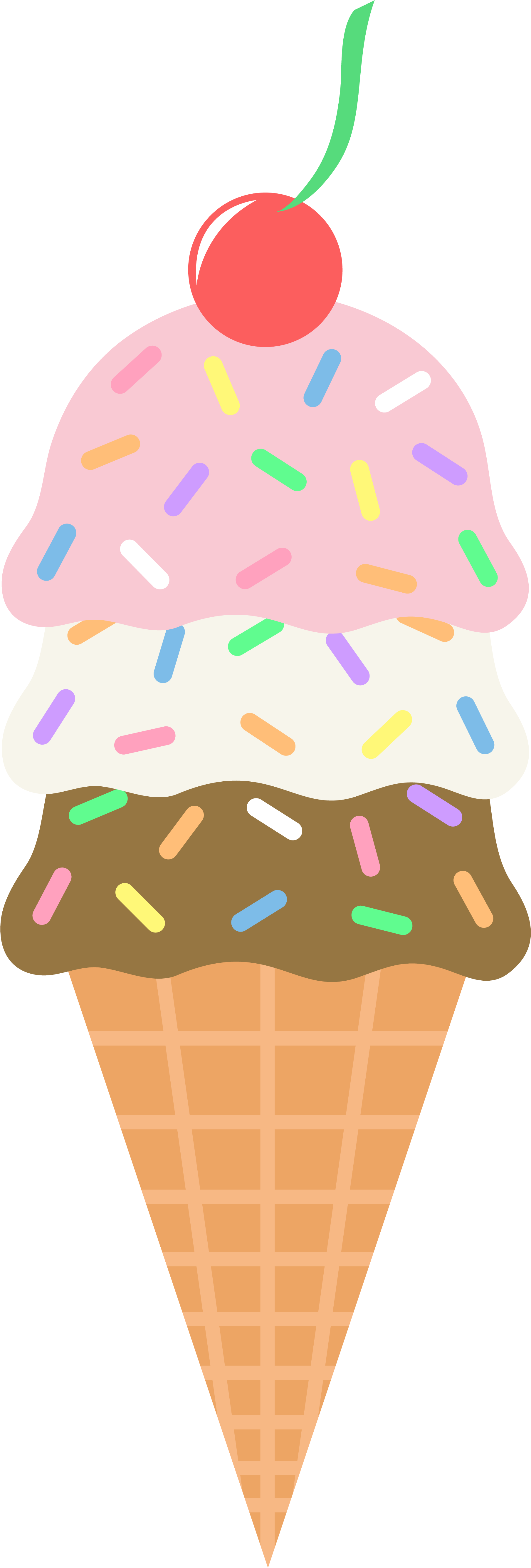 Ice Cliparts Transparent - Ice Cream Cone Clip Art (2713x5639)